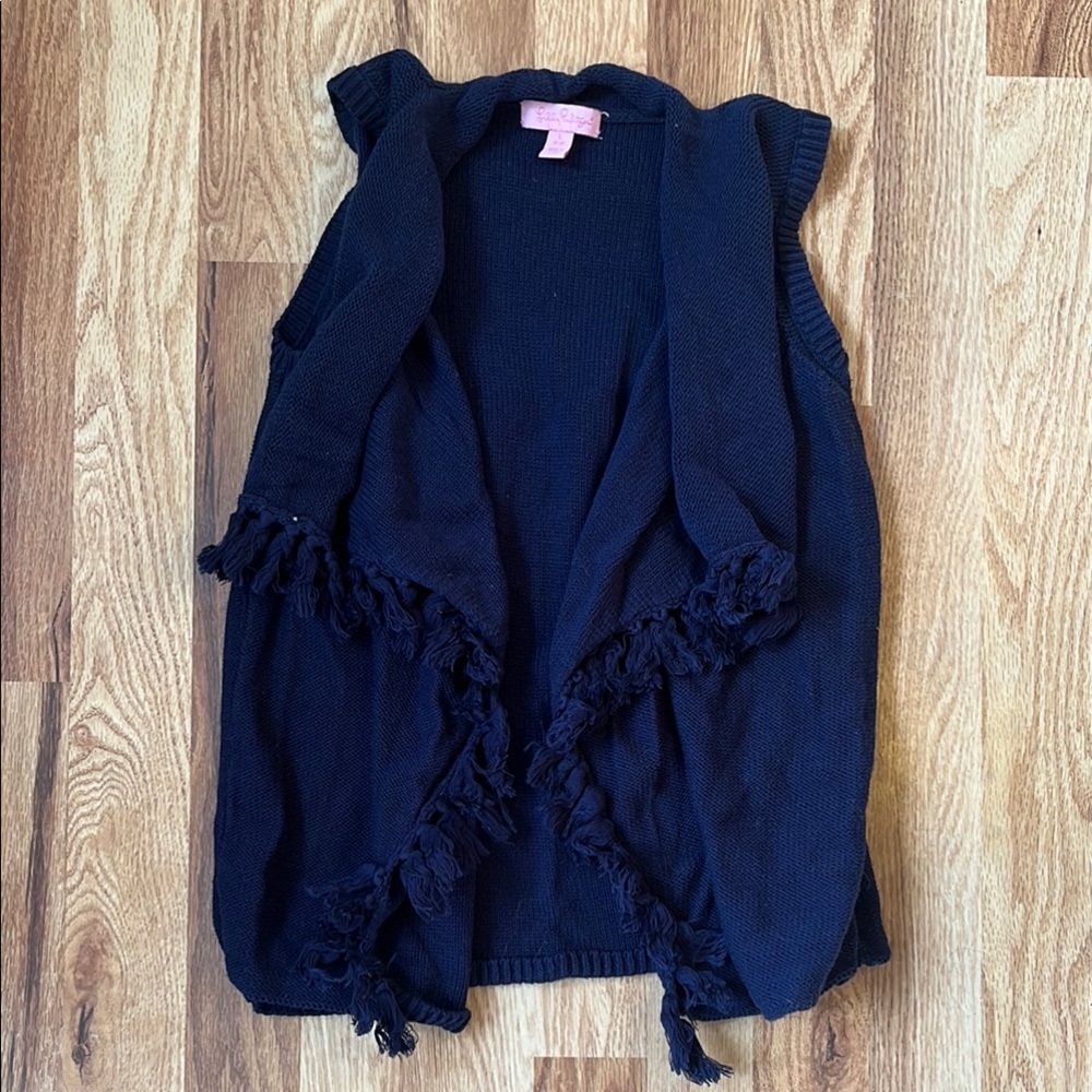 Navy Tassel Cardigan